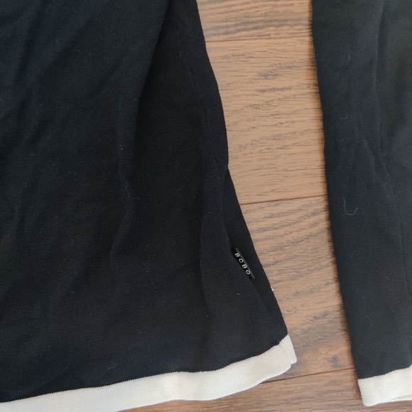 BCBGMaxAzria Black and Cream Silk blend Knit Cardigan – Size L - Picture 5 of 8